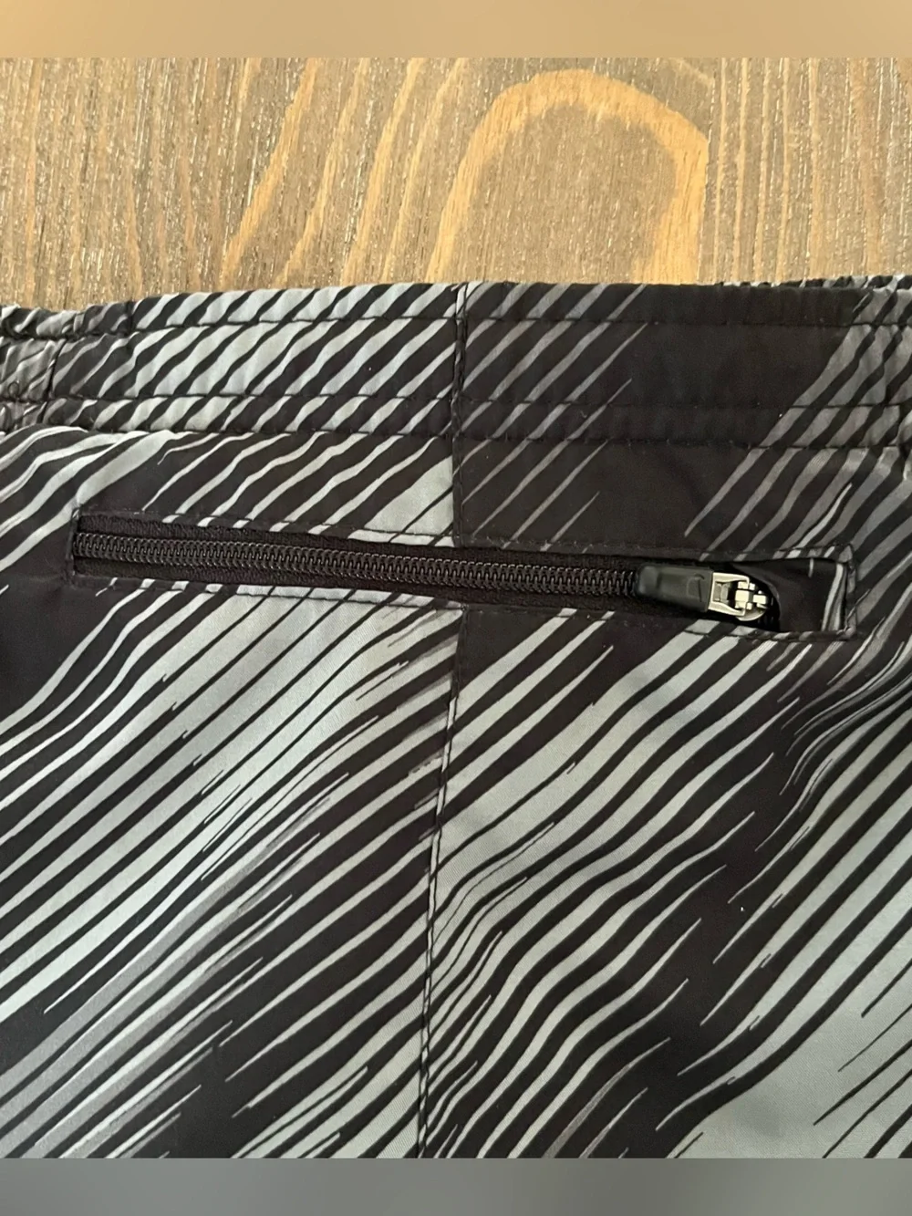 Nike Black & Gray Patterned Athletic Shorts